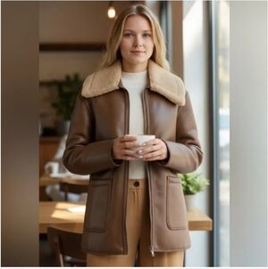 New! Jason Wu Faux Leather Jacket Size Medium